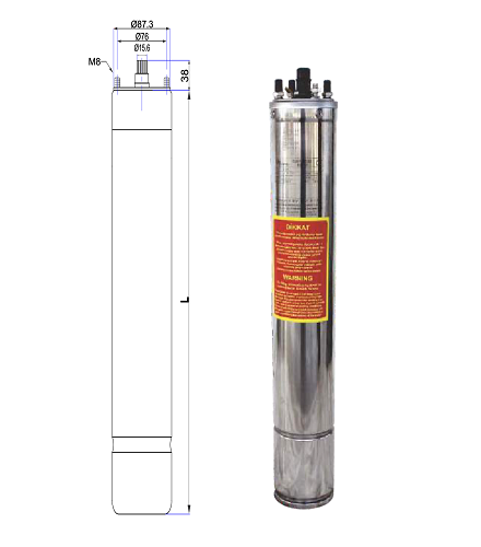 Motor sumergible 4" 1.5hp a 10hp | 220V y 380V