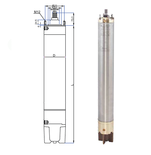 Motor sumergible 6" 12,5hp a 60hp 380V